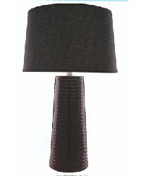 Ashanti Ceramic Table Lamp - Black BLK